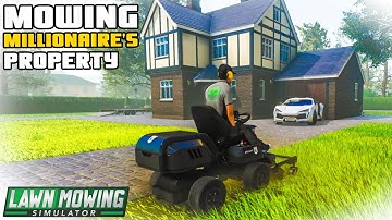 Het maaien van de gazons van een miljonair | Gazonmaaisimulator | Deel 2