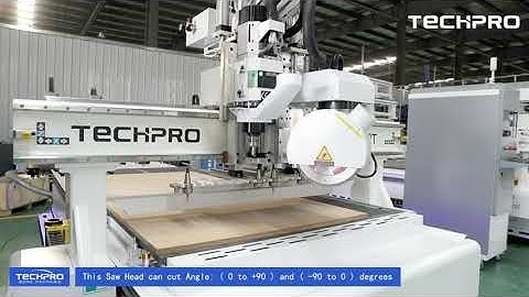 How to saw blade cuttin head cnc router machine rotate?