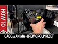 How to Reset a Gaggia Anima Brew Unit - Solves Drip Tray and Brew Unit Insertion Problems