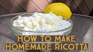 How to Make Homemade Ricotta Cheese || Cara Di Falco || Cara's Cucina