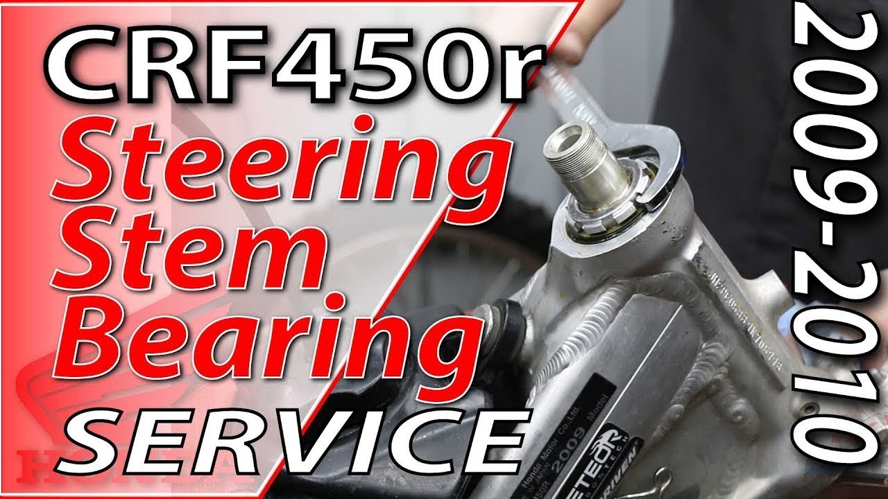 2009-2010 Honda CRF450r Steering Stem Bearing Rebuild | FYDB - YouTube