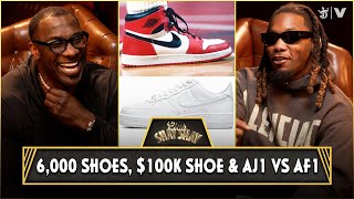 Offset's 6,000 Shoes, $100K Shoe, Picks Between Jordan 1s vs Air Force 1s & Talks Fake Jordans