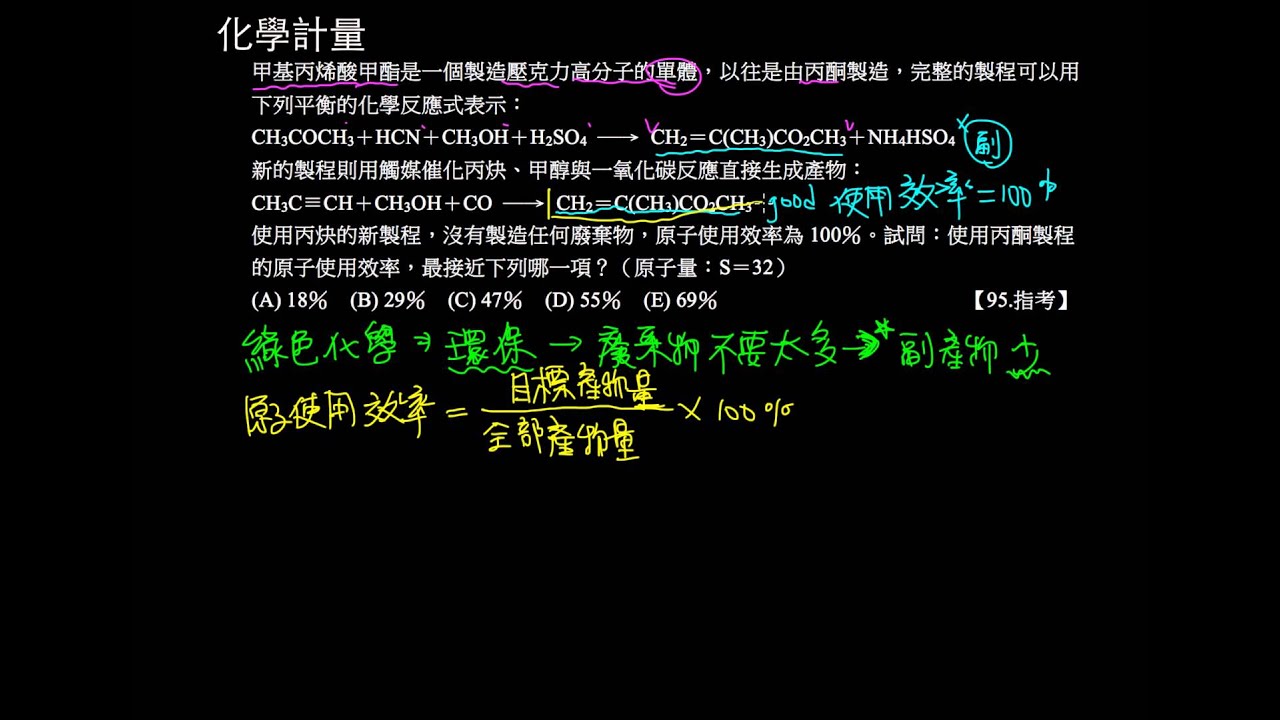 3-3.6.原子使用效率的介紹