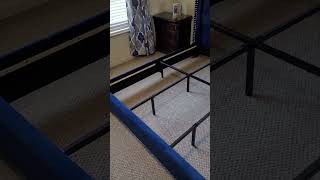 the easiest way to assemble Upholstered king bed #ytshorts screenshot 2