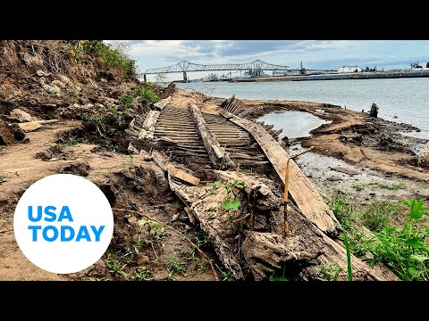 Drought affected Mississippi River reveals shipwreck in Louisiana | USA TODAY