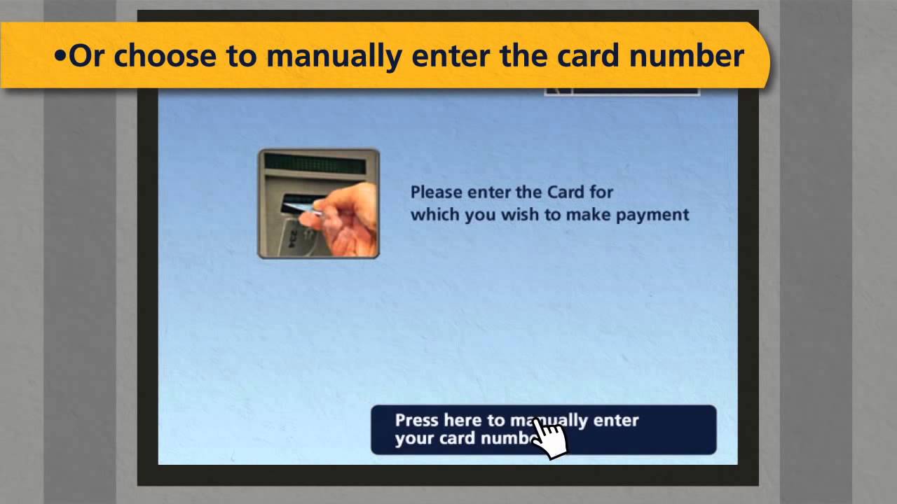 Credit Card Payment Via Atm Machine Youtube