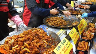 신기시장에서 유명한 교동닭강정 - 망원시장에 오픈 / Sweet and sour chicken - korean street food