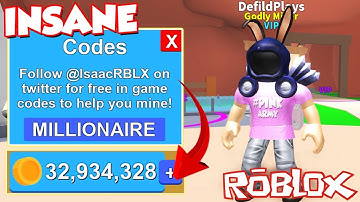 (Code) ALL UP TO DATE 2018 TWITTER MONEY CODES In Roblox Mining Simulator! *FREE 1000