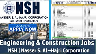 Self Salection job | Nasser S. Al -Hajri Corporation Jobs (NSH) | Saudi Arabia- Kuwait- Bahrain
