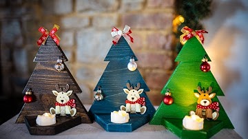 ADORABLE Wooden Christmas Tree. Easy to Make.