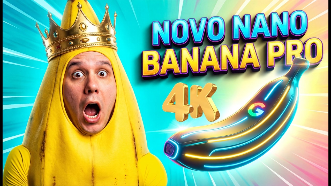 Testei o NOVO NANO BANANA PRO e DESCOBRI como ativar o 4K ILIMITADO por ...