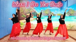 When I See You Smile - Line Dance || Choreo : Duma Kristina S , Bambang Satiyawan & Nini (INA)