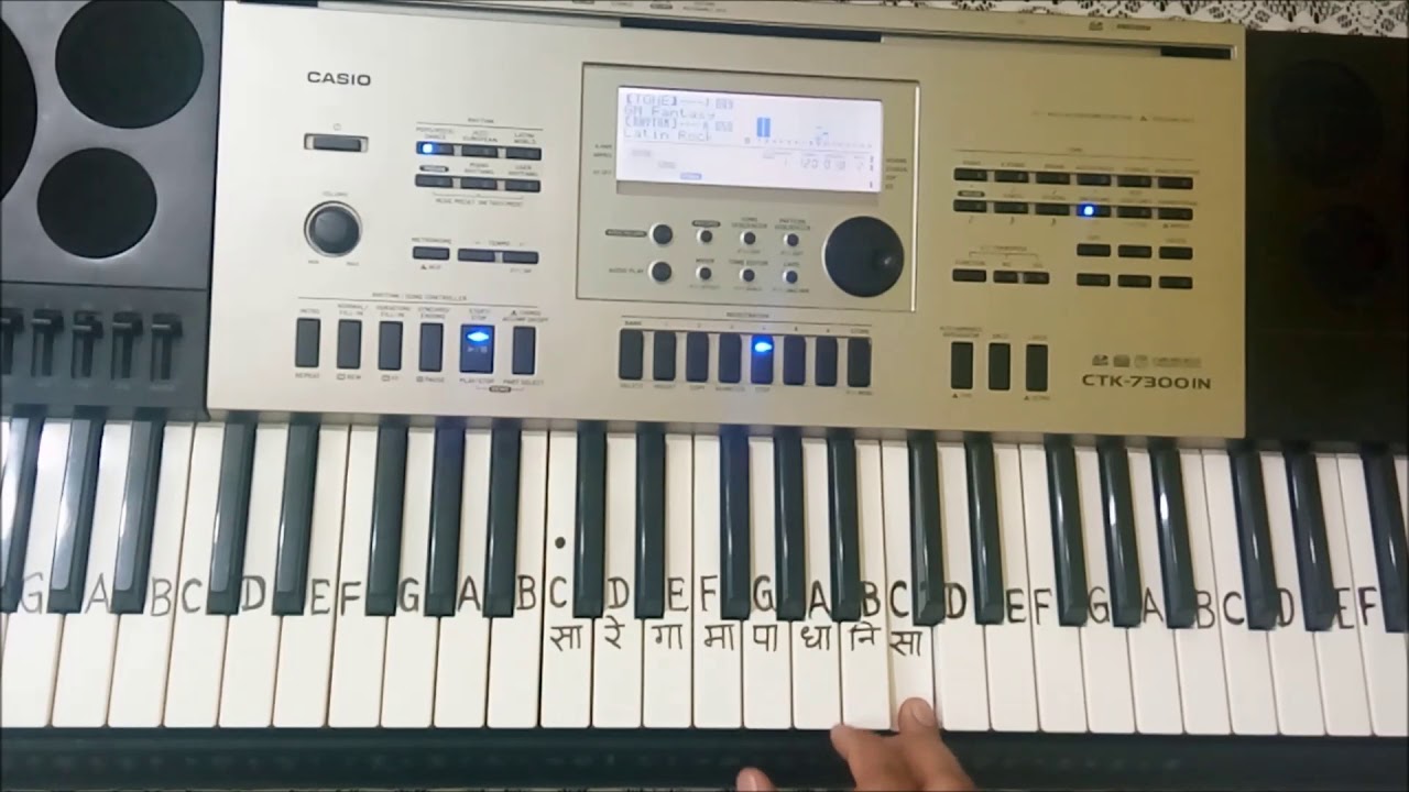Piano: Vande Mataram with slow Tutorial on CASIO CTK 7300in Keyboard