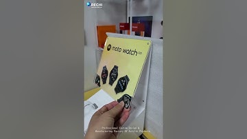 RECHI Custom Counter Acrylic Smart Watch Retail POS Display Stand With Changeable AD Backcard