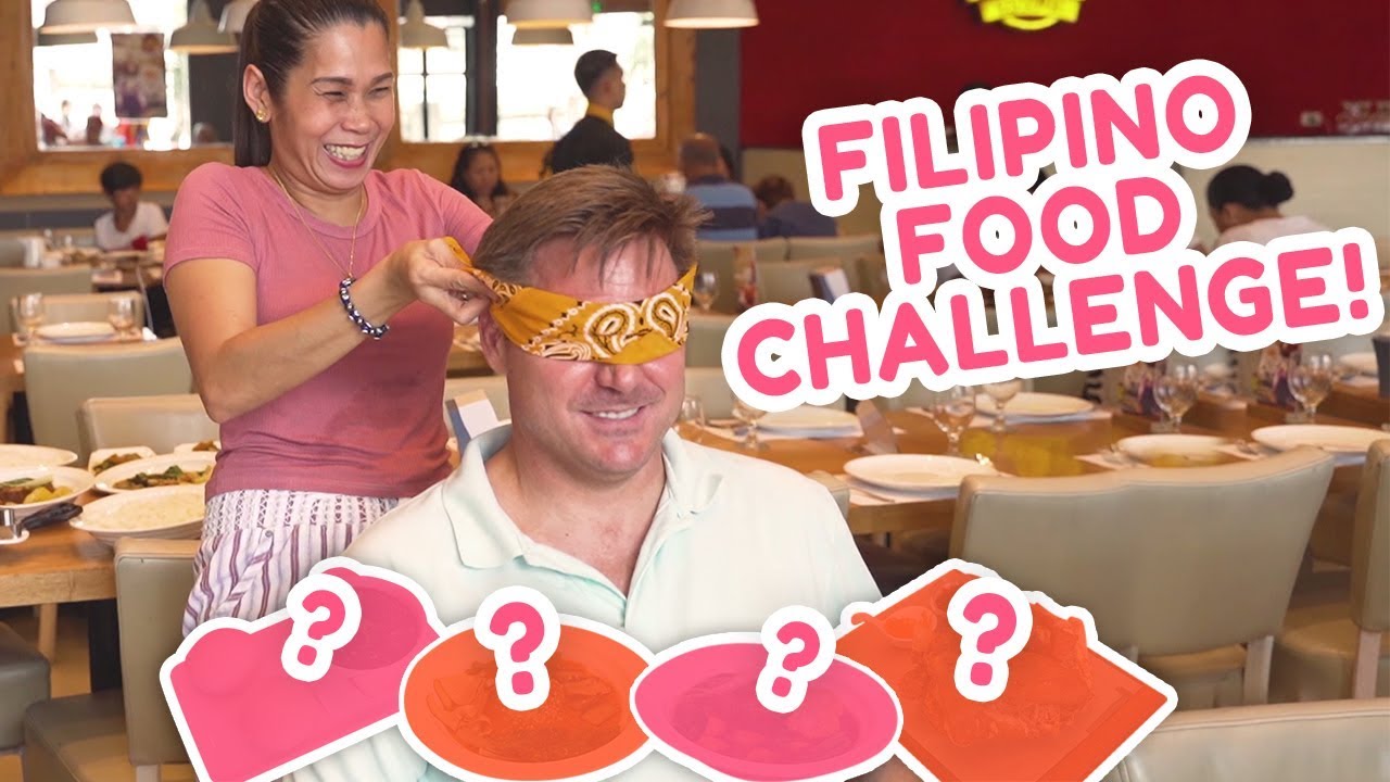 BLIND FILIPINO FOOD CHALLENGE (Nag-blindfolded taste test si Papang!) | PokLee Cooking