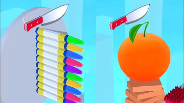 Almost Cut Game! Very Satisfying and Relaxing ASMR Slicing Video