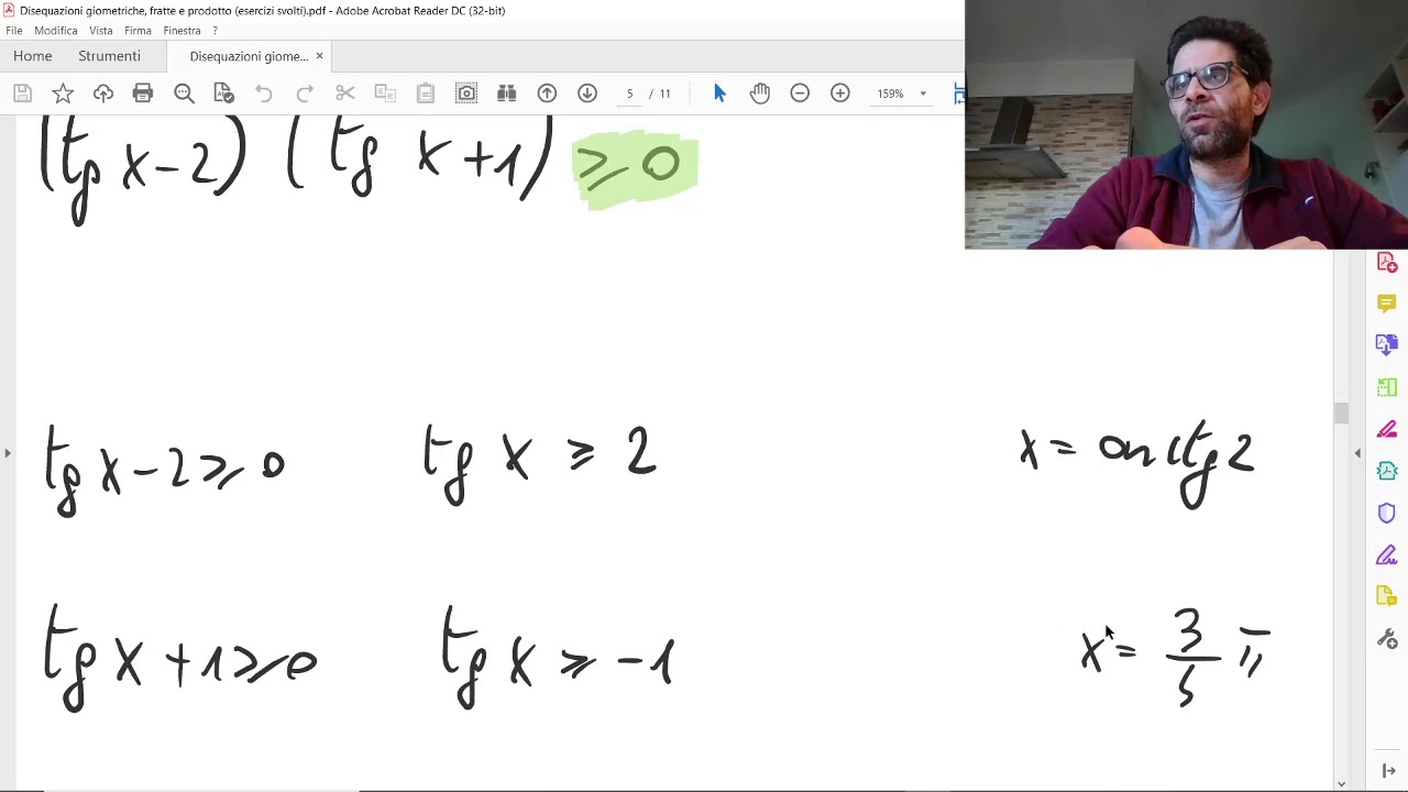 Disequazioni goniometriche, elementari, fratte e prodotto (esercizi svolti)