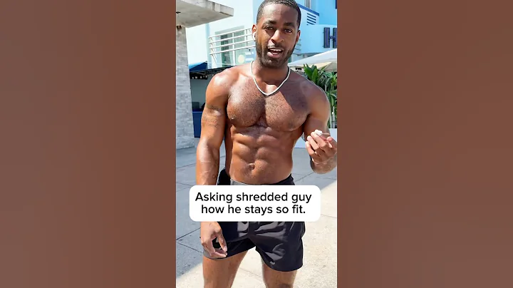 Asking shredded guy what he does to stay fit. #workout #fitness #interview #miami