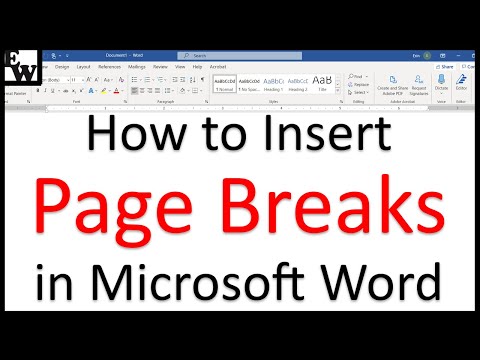 Video: Een Pagina-einde Invoegen In Word