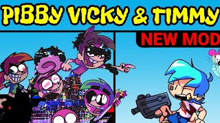 Friday Night Funkin' New VS Pibby Vicky \& Timmy | Pibby x FNF Mod