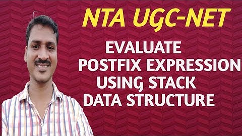 Evaluate postfix expression using stack/ugc-net comp. science