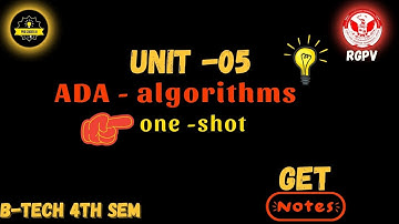 Analysis & Design of Algorithms | Unit - 05 | ONE -SHOT 🔥 | AL -402  |#procoderjii  #aiml #rgpvexam