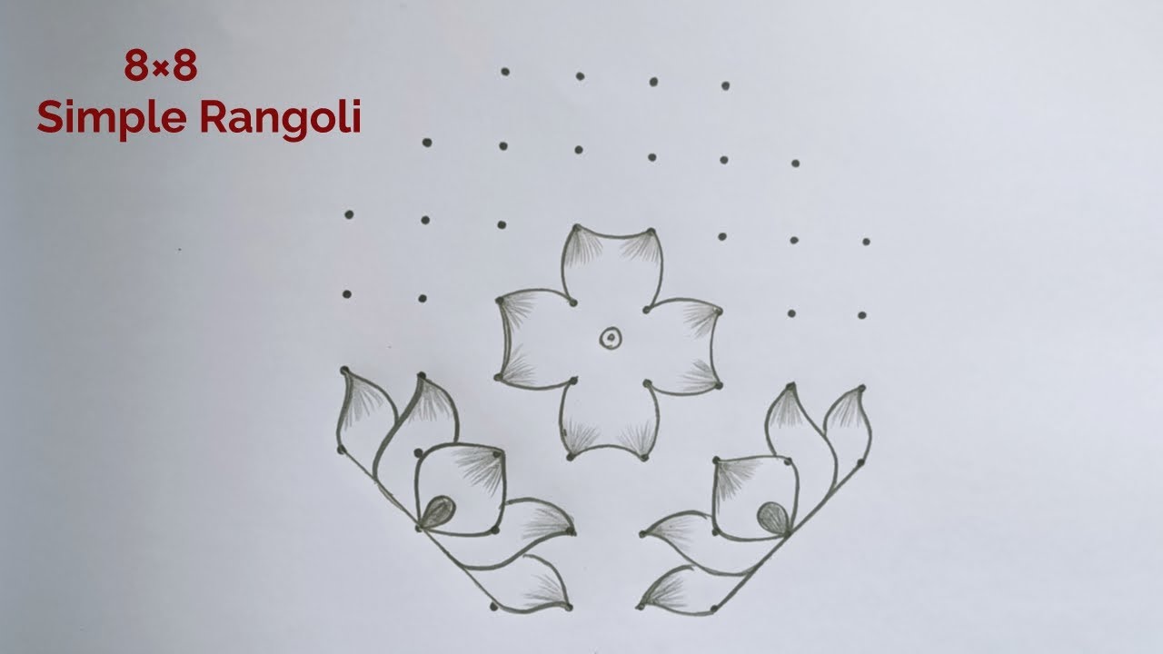 8×8 Vinayagar Chaturthi Kolam 2024🌺 Begginers Rangoli 🌺 Ganesha Festival Rangoli 🌺 Beautiful Rangoli