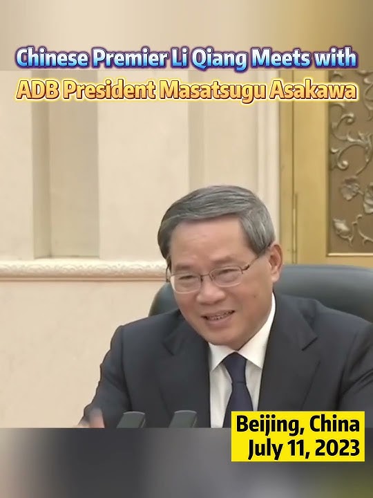Chinese Premier Li Qiang Meets with ADB President Masatsugu Asakawa #china#guest#fyp#news