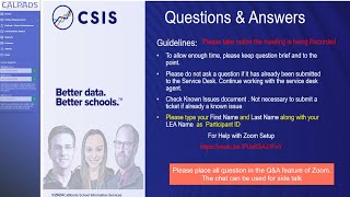 CALPADS Weekly Q & A 7-16-2025