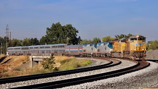 27 HOUR LATE AMTRAK! Two Union Pacific Locomotives to the Rescue!