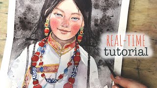 Real-time PORTRAIT tutorial 🎨 Koval sketchbook