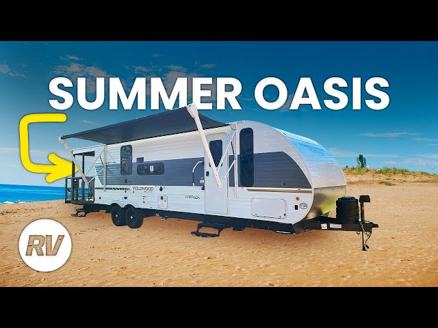 Your Summer Oasis! RV with Covered Patio & Grill Tour! 2025