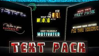 Top 10 Advanced TEXT ANIMATION Pack for Alight Motion 😎 (+Preset)