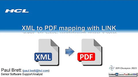 XML to PDF mapping using HCL Link