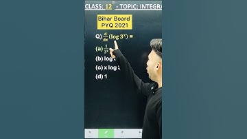 1 Marks Question || Bihar Board PYQ 2021 | Differentiation Chapter 5 Class 12 Board Exam 2025