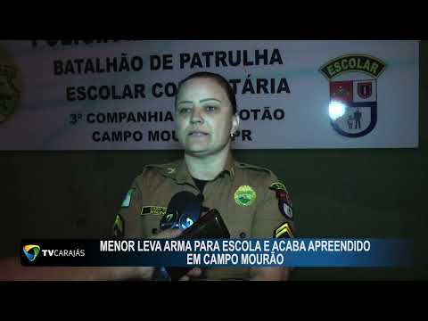 Menor leva arma para escola e acaba apreendido em Campo Mourão