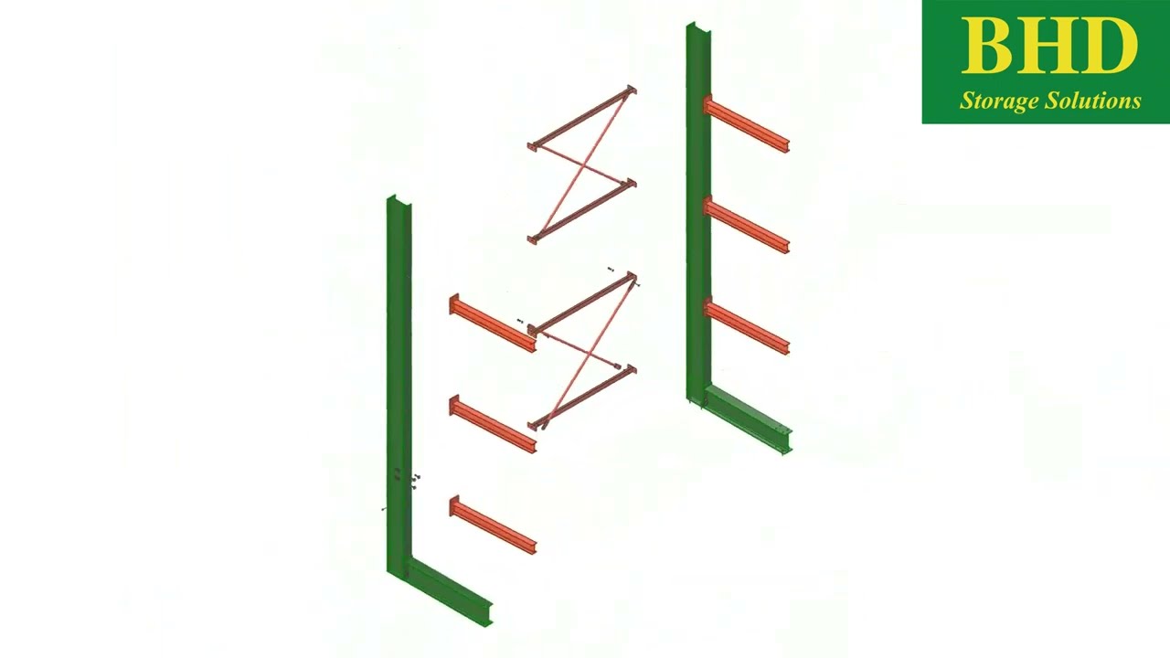 Installation method of BHD‘s structural cantilever racking