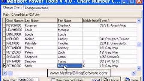 medisoft medical billing software version 14 change patient chart number