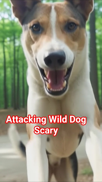 Wild Dog Charges at Cameraman | Shocking Wildlife Encounter Caught on Camera 🐕😱 #Shorts