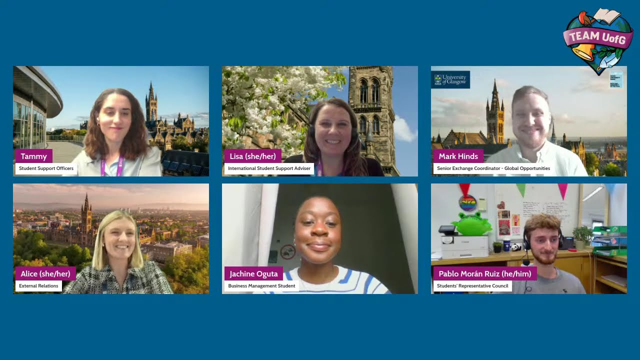 Live Q&A for new students joining UofG / University of Glasgow