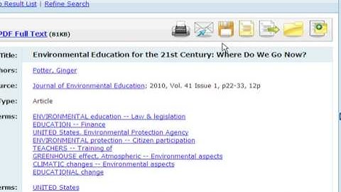 Ebsco Masterfile Basic Search