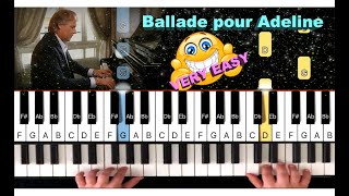 Video thumbnail of "Ballade pour Adeline - VERY Easy Piano Tutorial by My Piano Lesson (Richard Clayderman)"