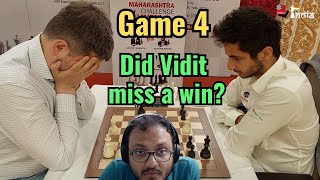 Vidit is a rook and bishop down in the final position against Svidler | Game 4