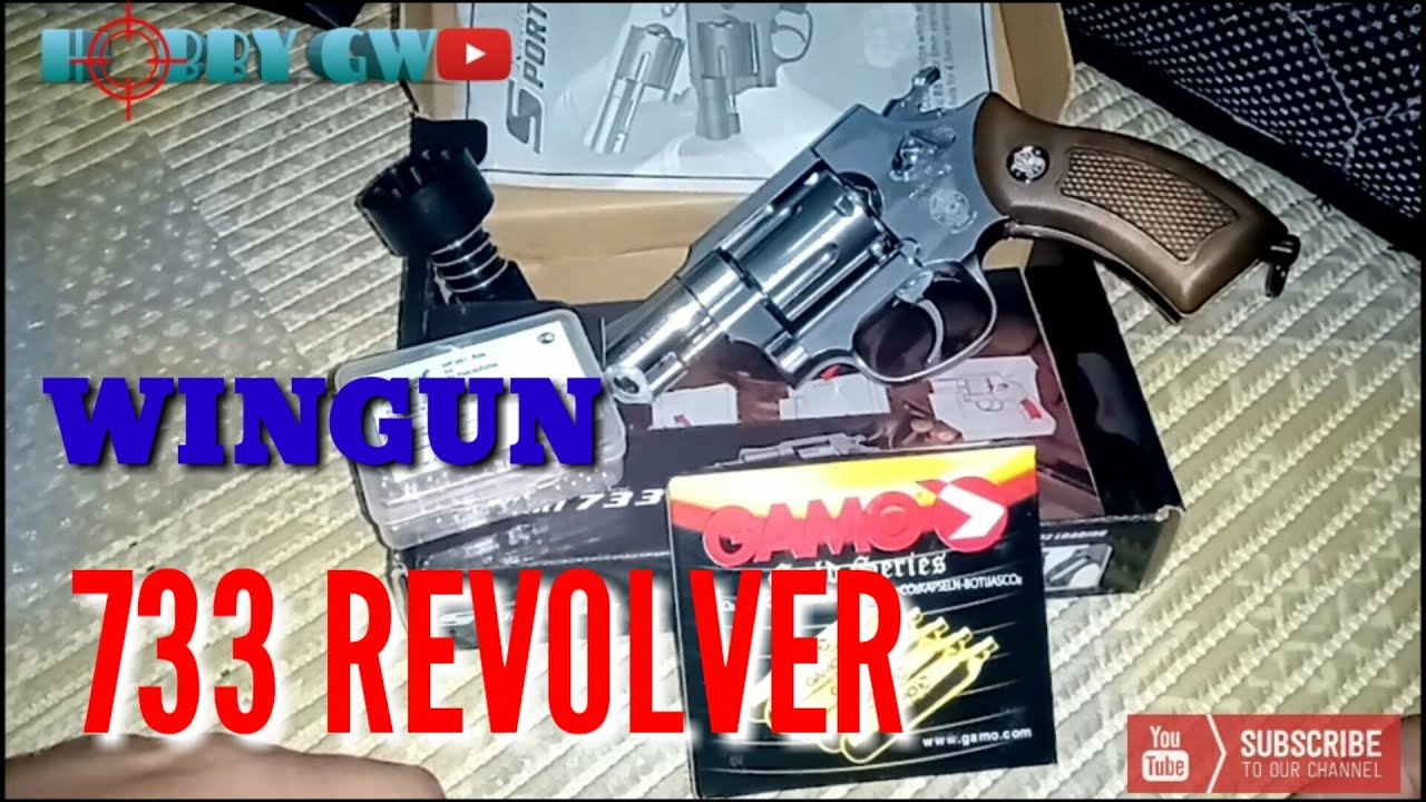 REVIEW AIRSOFT AIRGUN WINGUN 733 REVOLVER YouTube
