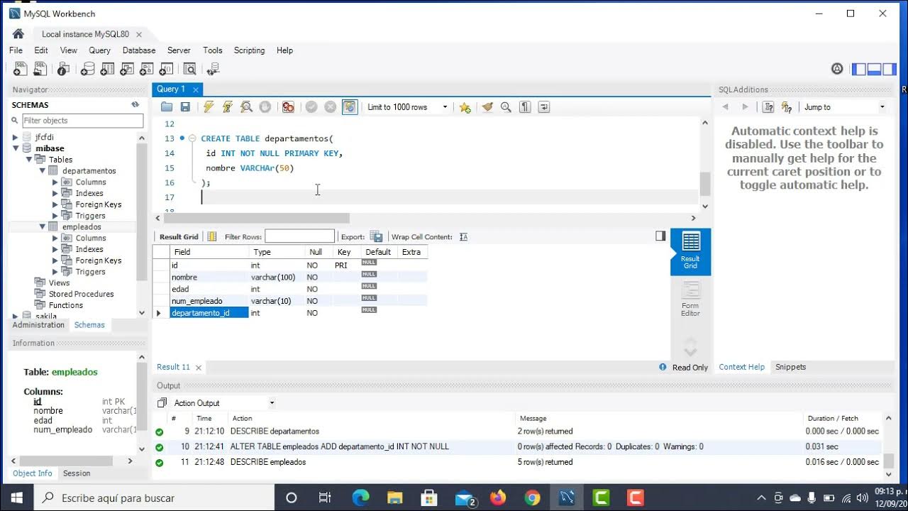 Modificar y relacionar tablas en MySQL - YouTube