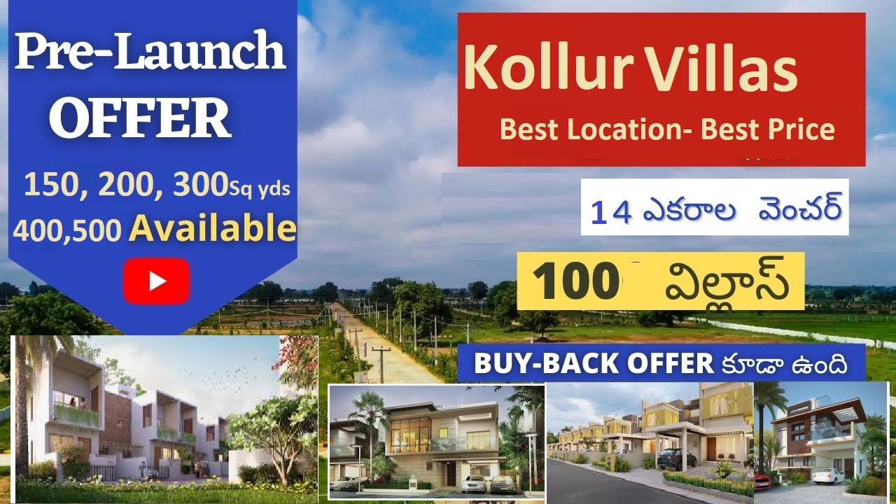 kollur villas | Pre-launch villas in kollur | 1Cr villas in kollur | kollur offers | Kollur projects