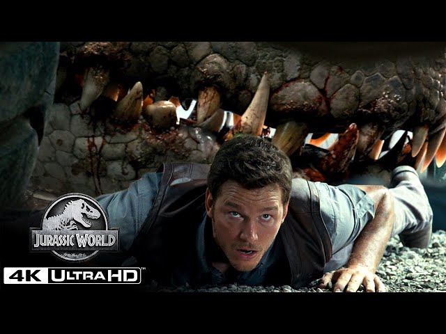 The Indominus Rex Escapes the Paddock in 4K HDR | Jurassic World class=