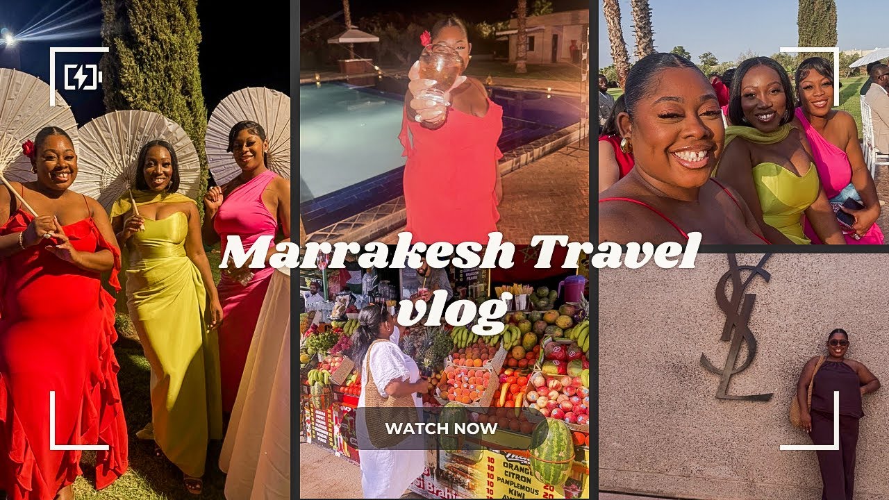Girls Trip to Marrakech 🇲🇦 | Morocco Travel Vlog| Wedding Weekend, La Môme Brunch & YSL Museum