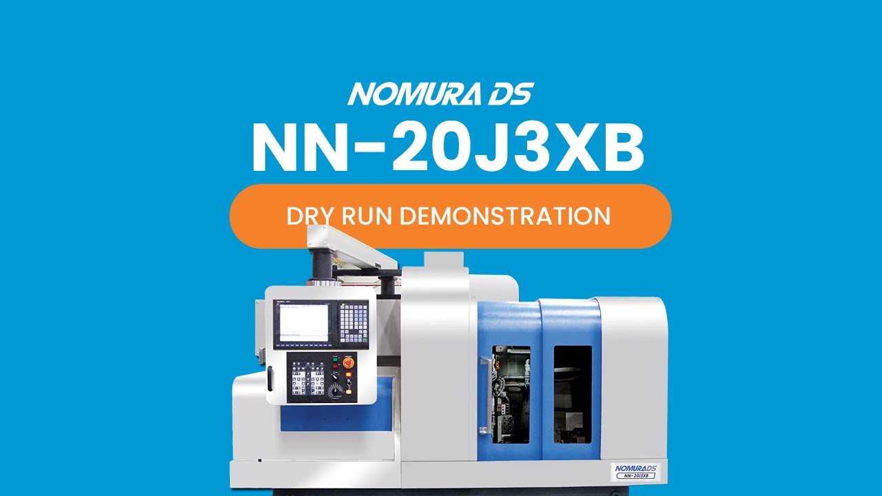 Nomura DS NN-20J3XB Swiss-Type Lathe Dry Run Demonstration - YouTube