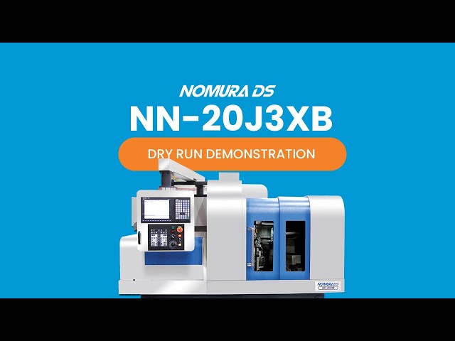 Nomura DS NN-20J3XB Swiss-Type Lathe Dry Run Demonstration - YouTube